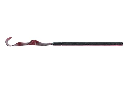 Strike King KVD Zeus Worm Fishing Lure, Soft Plastic Worm, Perfect Plastics Pouring System, Swimming Action, Coffee Scent, 7-Pack - color: Red Shad