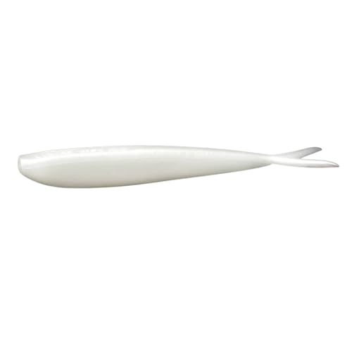 Lunker City Fishing Fin-S Fish 4" Split Tail Soft Plastic Jerk Bait Minnow Original Walleye and Bass Lure, 10 Per Bag, Made in The USA - style: 36 Albino Shad