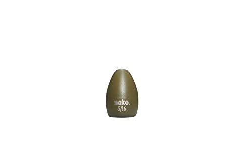 97% Pure Tungsten Flipping Weights - 10 Pack / 5 Pack - Nako Tungsten Weights - Fishing Sinkers for Bass Fishing - color: No Chip Green Pumpkin, size: 1/16 oz - 10 pack