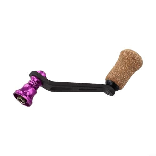Carbon Fiber Fishing Reel Handle, 70mm Round Knob with Bearings, Screw-in Arm for Daiwa Fuego Salamandura Spinning-Reels(black) - color: black