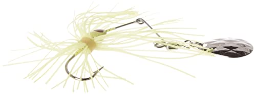 Strike King Mini-King Spinnerbait Fishing Lure, 1/8 oz, Durable Diamond Dust Head - color: Chartreuse Head/Chartreuse Skirt