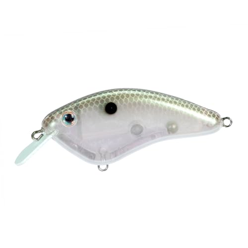 Strike King Hardliner Fishing Lure, Flat Sided Crankbait, Circuit Board Lip, Extra Tight Wobble, Size 4 Treble Hooks - color: Green Gizzard Shad
