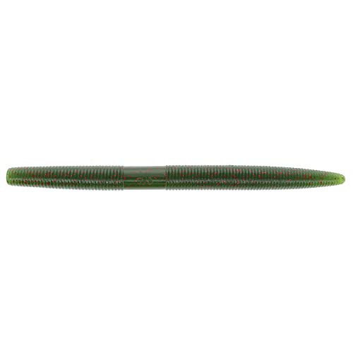 Yamamoto 7" Senko Soft Plastic Worm Easy to Use Fishing Stick Bait Lures for Deep & Offshore Fish - 5 Pack - color: WATERMELON W/ RED FLAKE