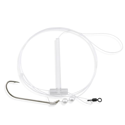 Aqua-Clear Single Rig - color: Pearls, style: 3/0 XL Hook