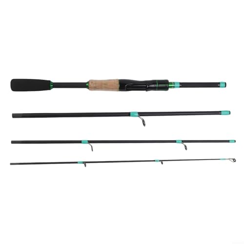 Fiberglass Baitcasting Fishing Rod 4/5 Section M Tone 1.65m-2.1m Multi-Segment Lure Rod With Smooth Line Guide High Load Capacity For Freshwater Saltwater(F)