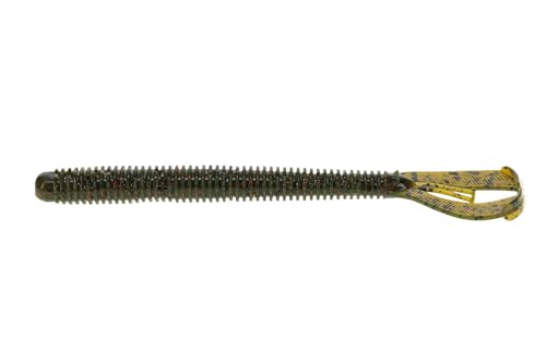 Strike King Rage Twin Tail Menace Worm Soft Bait Fishing Lure, 6", 2 Rage Flange Tails - color: Watermelon Seed with Red Flake
