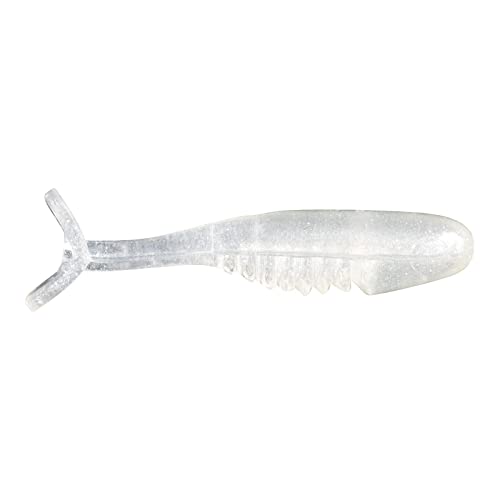 Bobby Garland Itty Bit Slab Huntr Natural Minnow Shape Ribbed Fishing Lure, 1 Inch, 1/4 Ounce - color: Bright White