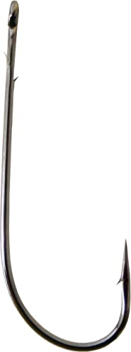 Gamakatsu Gamakatsu High Carbon Steel Worm Hook with Barbed Shank Finish - color: Silver Finish, size: Size 2/0