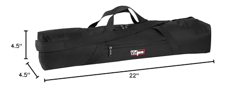 VidPro TC-22 Zippered Carrying Case 22" Long with Shoulder Strap and Carry Handle for Scopes Tripods and Light Stands and Other Equipment - size: 22" Long
