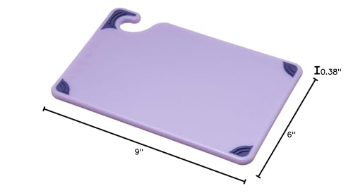 San Jamar Cutting Board,Plastic,6"W,9"L CBG6938PR - 1 Each - color: Purple