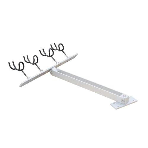 4 Head Fishing Rod Holder, 360° Adjustable Fishing Rod Holder Aluminum PVC Coated Boat Fishing Holder