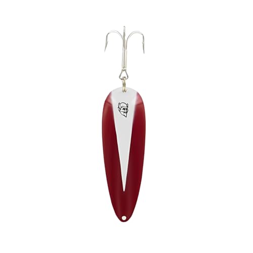 Dardevle Nickel Back Double Hook Skeeter 2/32 oz Fishing Spoons - color: 15-Red White Chunk Nickel