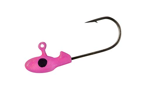 Mo' Glo Glow-in-The-Dark Jig Heads for Soft Plastic Crappie Fishing Baits, Pack of 10 - color: 1/16 oz, size: One Size