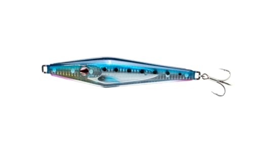 Nomad Tackle Slidekick Surface Iron Fishing Lure, 120g / 4.25 oz, Saltwater Surface Iron Jig for Casting, Metal Fishing Lure Ideal for Yellowtail, Bluefin - color: Sardine