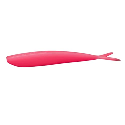 Lunker City Fishing Fin-S Fish 4" Split Tail Soft Plastic Jerk Bait Minnow Original Walleye and Bass Lure, 10 Per Bag, Made in The USA - style: 15 Bubblegum