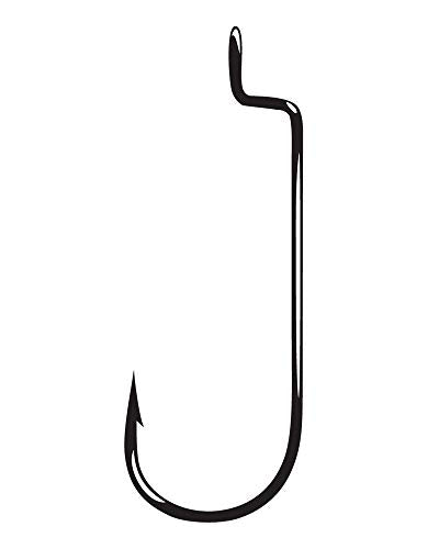Gamakatsu 25 Pack Round Bend Offset Worm Hook (Bronze, 2/0) - color: NS Black, size: 1/0, style: 25-pack