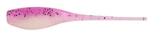 Bobby Garland Mo' Glo 2-Inch Baby Shad Glow-in-The-Dark Soft Plastic Fishing Lure, 18 per Pack - color: Pink Phantom, size: 2"