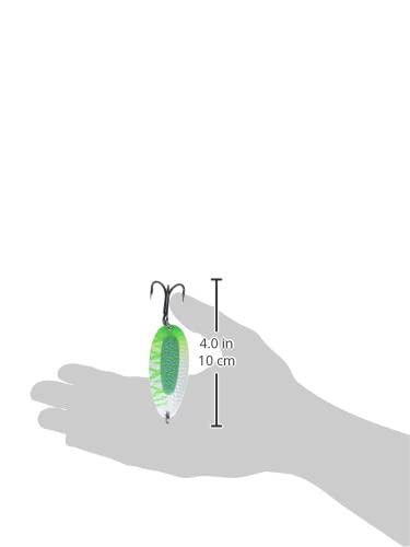 Blue Fox Pixiee Spoon, 7/8-Ounce, Green Tiger With Green Insert