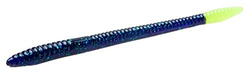 Zoom Bait Finesse Worm Bait-Pack of 20 - color: Junebug Chartreuse