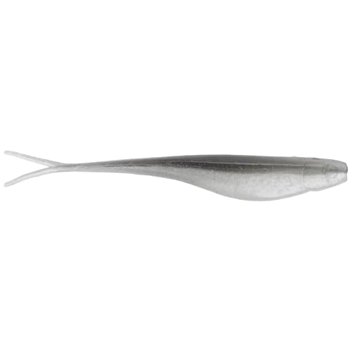 Strike King 3X Z Too Soft Jerkbait Fishing Lure, 5", Salt-Impregnated - color: Gray Glimmer Pearl Belly, size: 3"