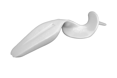 Lunker City Fishing Salad Spoon 5" Frog Bait Soft Plastic Weedless Topwater Bass Lure Wide Action Frogging Tail Texposed Rig, 4 Per Bag, Made in The USA - color: 68 White Satin