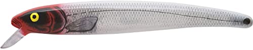 Bomber Lures Long A Slender Minnow Jerbait Fishing Lure - color: Silver Flash Red Head, style: Magnum Long a Slender Minnow Jerbait Fishing Lure