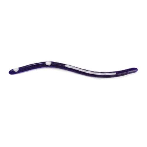 Kelly's Striper 12 Pack Anise Scented 3 Hook Pre-Rigged Worms, Plastic, 5.5 Inches, 8 Colors, Made in USA - color: Purple/White