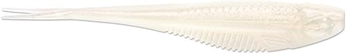 CrushCity Jerk Soft Plastic Jerkbait Minnow, Erratic Darting Action for Weightless & Jig Head Bass Fishing - color: Albino Pearl