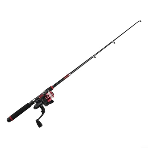 Telescopic Fishing Rod and Reel, Portable Travel Fishing Kit with Tackle Box, Lightweight for Backpacking, Beginner - size: Red Rod Set