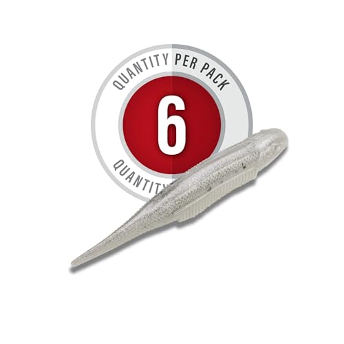 Strike King Strike King Spotlight Shim-E Minnow Fishing Lure, Soft Plastic Jerkbait, 6-Pack - color: Crystal Flash, size: 3"