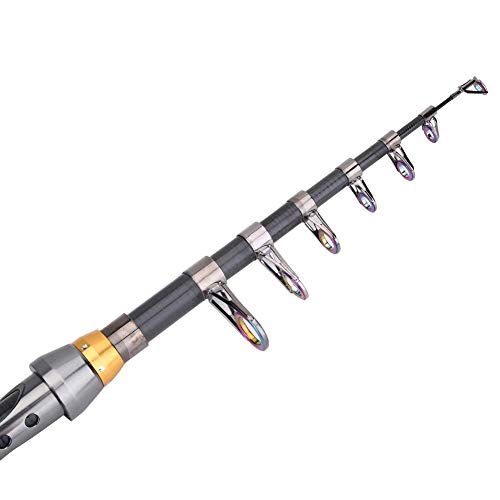 Telescopic Fishing Rod,Portable Lightweight Compact Carbon Fiber Rod for Travelers Campers Fishing Trips Camping Adventures