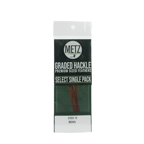 Metz Select Hackle Single Pack - color: Brown, size: 18