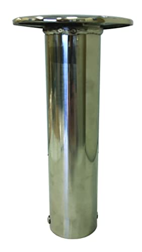 Tigress Economy Stainless Steel Gunnel Mount Rod Holder - 0° Angle, Durable and Corrosion-Resistant