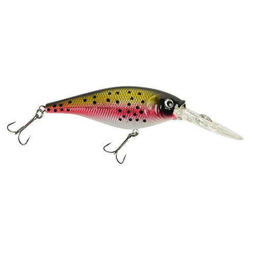 Berkley Flicker Shad Fishing Lure, Rainbow Trout, 3/16 oz, 2in | 5cm Crankbaits, Size, Profile and Dive Depth Imitates Real Shad, Equipped with Fusion19 Hook - color: Rainbow Trout, size: 2in - 3/16 oz