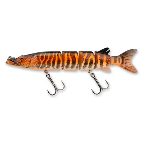 Savage Gear 3D Hard Pike Fishing Hard Bait - color: Black/Orange, size: 10 1/4 in - 2 oz