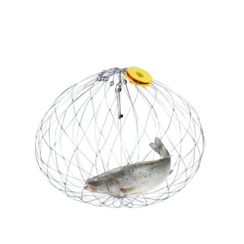 Soft Fishing Net Automatic Opening Closing Soft Steel Wire Multi-Functional | Fishing Accessories Fishing Net Multi-functional for Crabbing Lobster Crayfish Outdoor Inland Saltwater Lake River Mar - size: Diameter 72cm
