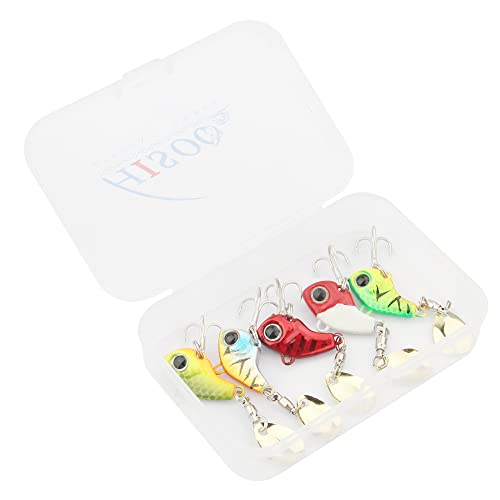 Fishing Lures VIB Tail Spinners Bait Metal Sinking Lures Fishing Jigs Blade Baits Bass Crankbait Fishing Spinner Blade for Bass Fishing Lure Kit with Tackle Box