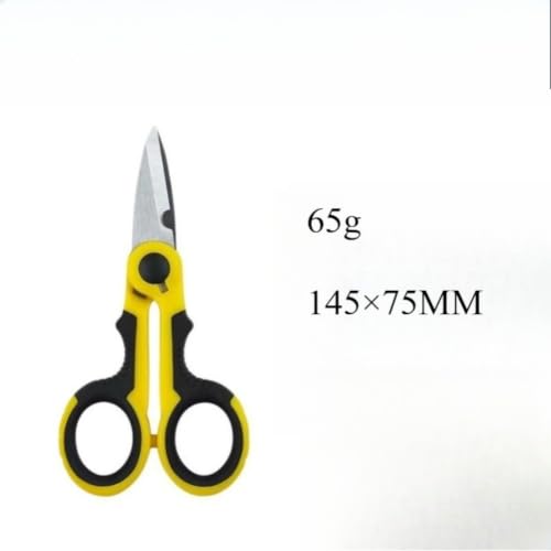 Fishing Scissors,3 in 1 Multi Tool Line Cutter,Stainless Steel Braided PE Line Scissors,Hook Sharpener for Fishing Tackle - color: Yellow