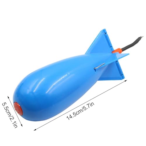 Rocket Bait Feeder - Lightweight Fishing Bait Feeder, Carp Fishing Feeder with Rocket Shape | Carp Fishing Tackle, Fishing Lure, Fishing Bait Cage Float Thrower Suitable for Swimbait Swimming Lures - color: Blue