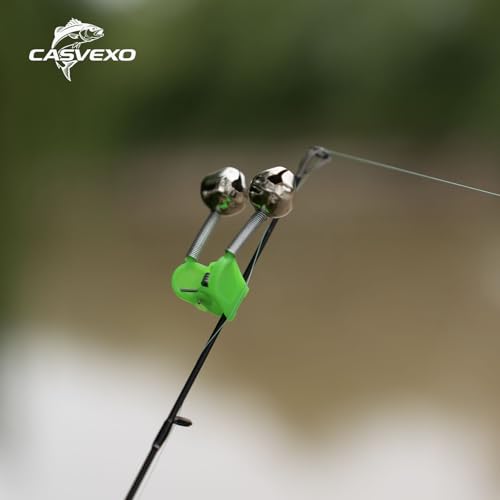 Fishing Pole Holder , 2 Pack Aluminum Fishing Rod Holder for Ground, Rod Holders for Bank Fishing, Double Spike Support, 2 Free Alarm Bells