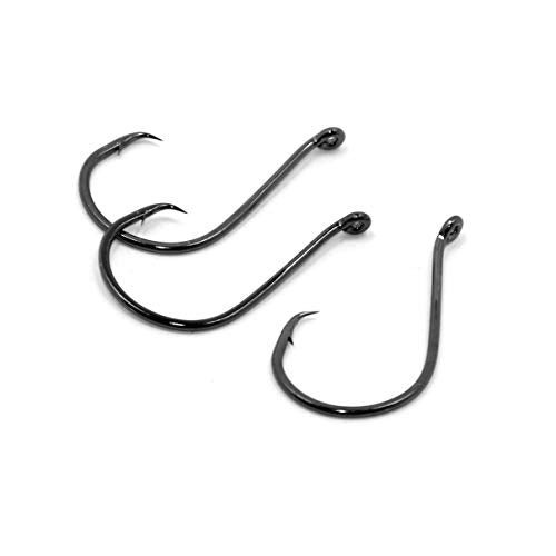 Gamakatsu Circle Offset Point Octopus Hook-Pack of 25 (Black) - size: 1