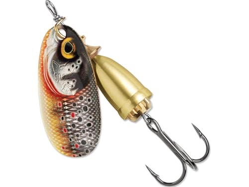 BLUE FOX Classic Vibrax, Inline Spinner Lure for Trout Bass Walleye and Salmon Premium Fishing Spinner - color: Gilded Brown Trout, size: 4