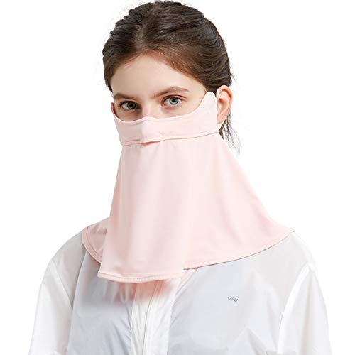 WRELS UPF 50+ Unisex Breathable Cooling Face Cover Sun UV Protection Earloop Neck Gaiter Scarf for Summer Outdoor Activities - color: Blue