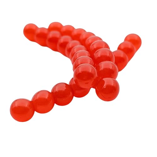 Fishing Scented Soft Plastic Beads Artificial Salmon Egg Bait Packs for Trout, Steelhead and Salmon (Spawn Roe Fishing Tackle) - color: Glow Roe, size: .375"/10mm-27 Eggs per pack