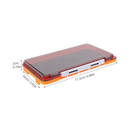 Toyvian 2pcs Fly Hook Storage Box Fishing Lure Case Fishing Hook Organizer Small Parts Organizer Fishing Tackle Binder Fishing Lure Hanger Storage Case Pp Orange