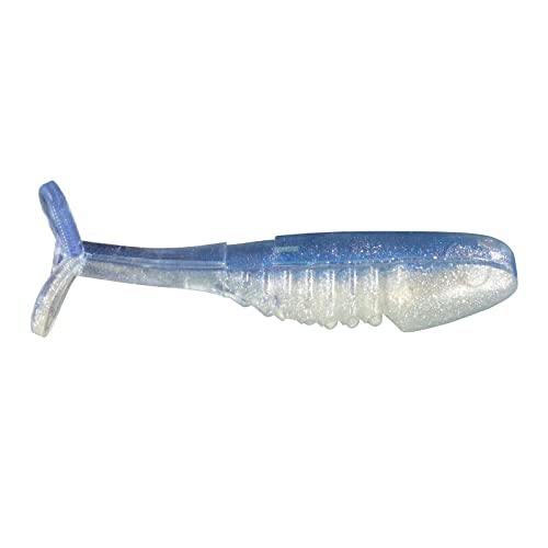Bobby Garland Itty Bit Slab Huntr Natural Minnow Shape Ribbed Fishing Lure, 1 Inch, 1/4 Ounce - color: Blue Ice