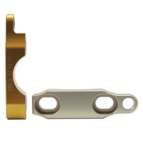 CNC Aluminum Fishing Reel Rod Clamp Mount for Penn International Torque Fathom Squall (Gold - No Engraving, Large)