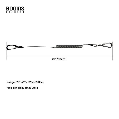 Booms Fishing T02 Fishing Pole Tether, Kayak Paddle Leash, Paddle Board Fishing Accessories, Heavy Duty Fishing Lanyard for Fishing Tools/Rods/Paddles - color: Black, 2pcs