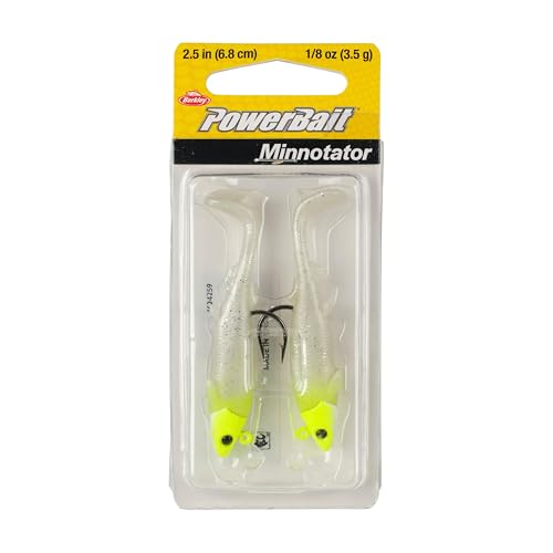 Berkley PowerBait Minnotator Fishing Soft Bait - color: Lemon Head Glow, size: 2.5 in - 1/8 oz