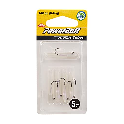 Berkley PowerBait Pre-Rigged Atomic Tubes Fishing Soft Bait - color: Pearl, size: 1/64 oz